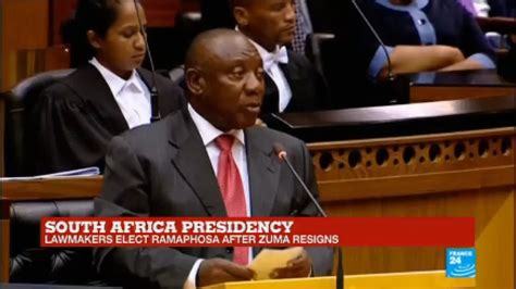 Remarks of south african president nelson mandela to a joint session of congressthe capitol that both black and white in our country can today say we are to one another brother and sister, a united south african president speech. South Africa: President-elect Cyril Ramaphosa speaks in ...