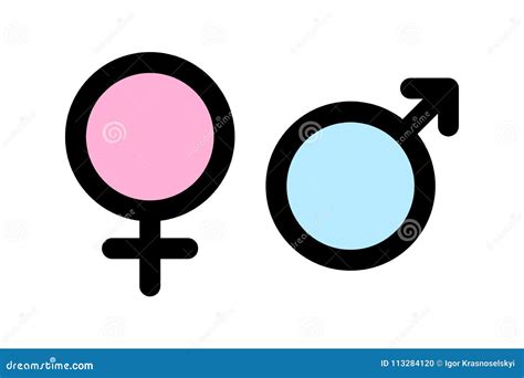 Sex Icons Male And Female Signs Gender Symbols Vector Illustration