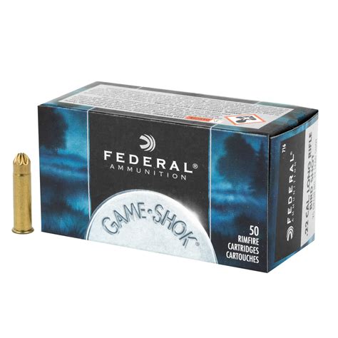 Federal Game Shok 22 Long Rifle Lr 25gr 12 Shot Shotshell 50box