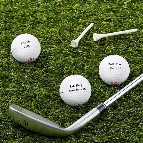 Funny sayings with golf balls. Personalized Golf Balls | Golf humor, Golf ball gift, Golf