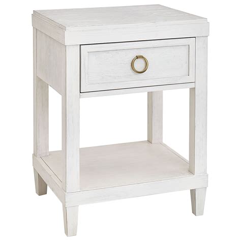 Bassett Ventura Transitional Bedside Table With Usb Ports And Outlet