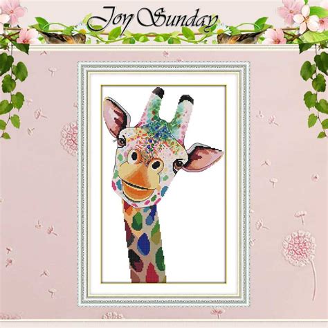 Giraffe patterns counted Cross Stitch 11CT 14CT Cross Stitch Set Wholesale DIY animals Cross
