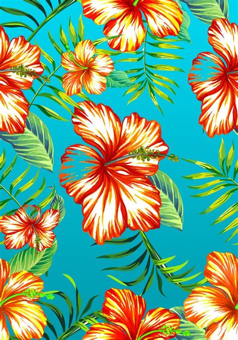 Floral Hibisco Flower Iphone Wallpaper Print Wallpaper Wallpaper
