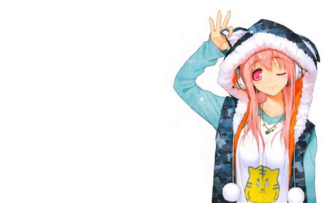 Download 1600x2560 Super Sonico Anime Girl Pink Hair Hoodie
