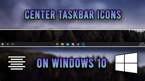 How To Center Taskbar Icons In Windows 10 Youtube