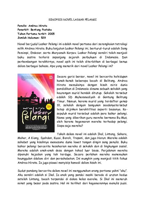 (DOC) Sinopsis Novel Laskar Pelangi | syahid usman - Academia.edu