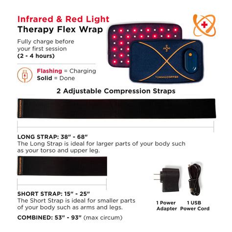 Tommie Copper Red Light Therapy Pro Grade Infrared Led Flex Wrap Ebay