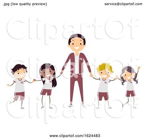 Stickman Kids Teacher Uniform Illustration By Bnp Design Studio 1624483