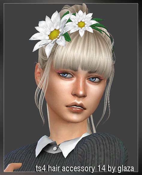 Allbyglaza Ts4 Hair Sims 4 Hair Accessories Sims 4 Cc