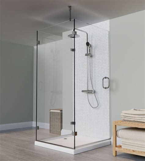 three sided shower cubicle left hinged click bathrooms