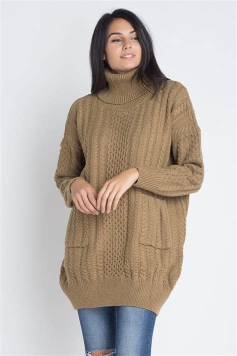 Womens Loose Fit Turtleneck Sweater Fitted Turtleneck Turtle Neck