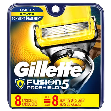 Gillette Fusion5 Proshield Mens Razor Blades 8 Blade Refills
