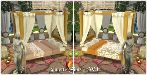 Bed Sunlitetides Ts3 To Ts4 Conversion At Annetts Sims 4 Welt Sims 4