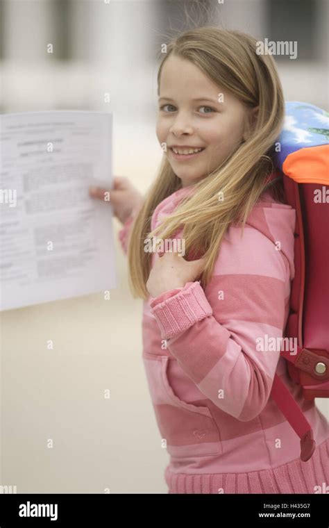 Girls Elementary School Report Positively Joy Happy Schoolgirl 8