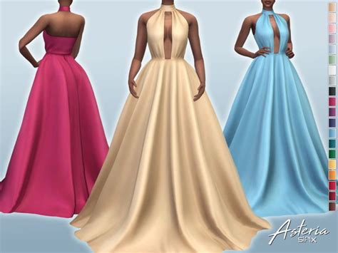 Sifixs Asteria Dress Sims 4 Cc Custom Content Ts4cc Clothing Formal