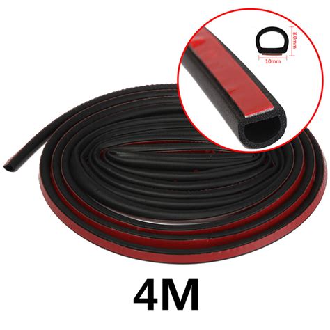 4m D Shape Car Truck Motor Door Rubber Seal Strip Weatherstrip Seals