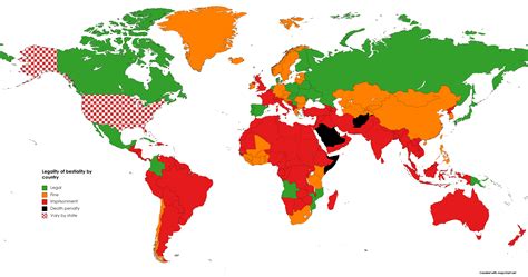 Legality Of Zoophilia By Country Rmaps