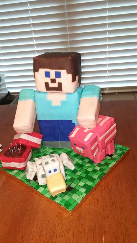 Steve From Minecraft Cake