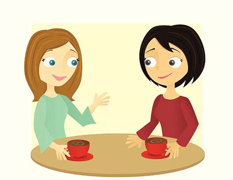 Best Two Friends Talking Illustrations Royalty Free Vector Graphics