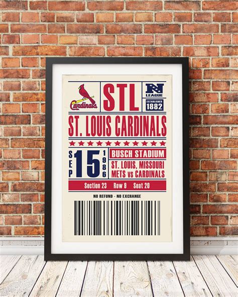 St Louis Cardinals Ticket Print