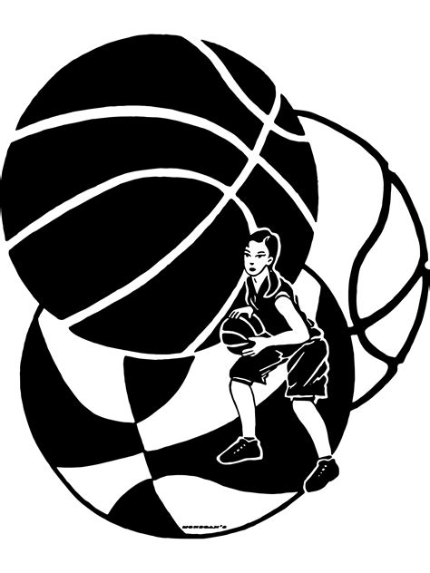 Silhouette Female Womens Basketball Silhouette Png Download 1800
