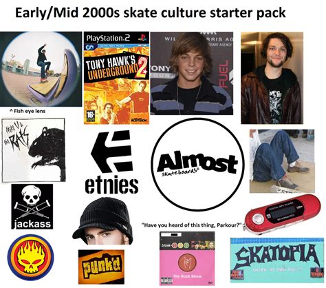Earlymid 2000s Skate Culture Starter Pack Starterpacks
