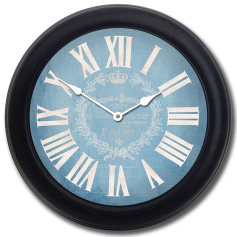 Light Blue Wall Clock Comes In Many Sizes
