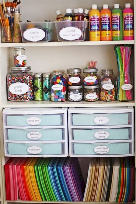 20 Creative Ideas To Organize Your Craft Room Craft Closet