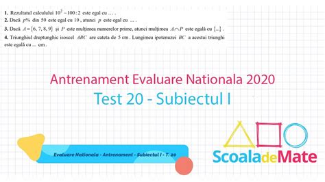 Începând cu anul 2021 se schimbă structura examenului de evaluare natională. Modele Subiecte Evaluare Nationala 2021 Matematica ...