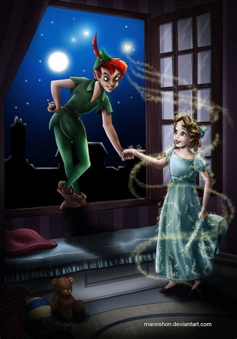 Peter Pan And Wendy By Mareishon On Deviantart Disney Pixar Walt