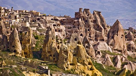 Fairy Chimneys And Cave Dwellings In Uçhisar Cappadocia Turkey