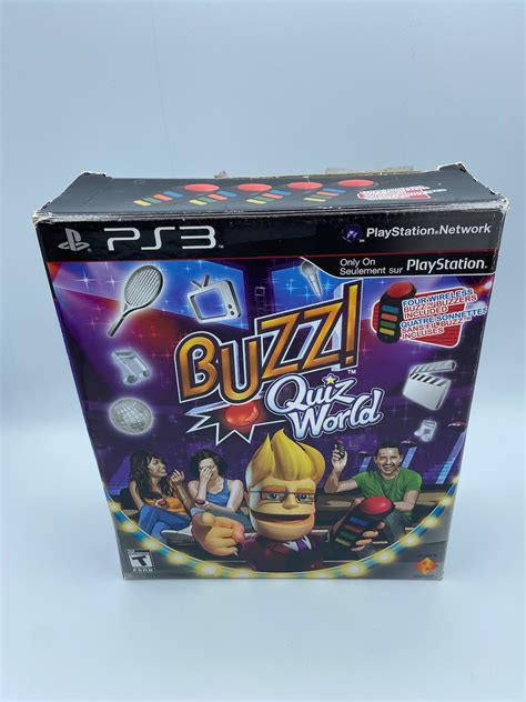 Buzz Quiz World Ps3 Game And Buzzer Set Playstation 3 Etsy