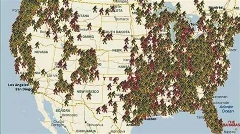 Bigfoot Sightings Map