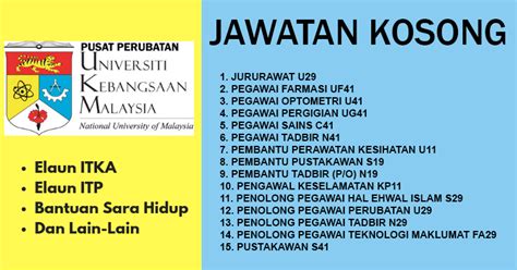 Permohonan jawatan kosong pusat perubatan universiti kebangsaan malaysia (ppukm). Jawatan Kosong di Pusat Perubatan UKM (PPUKM) - JOBCARI ...