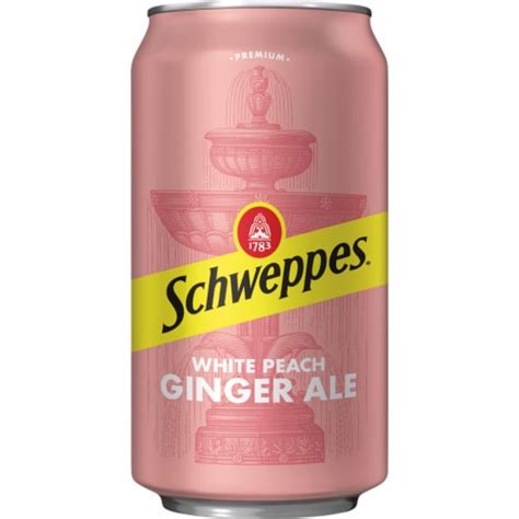 Schweppes White Peach Ginger Ale Soda 12 Cans 1 Fl Oz King Soopers