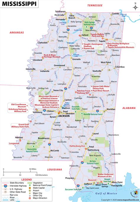 What Are The Key Facts Of Mississippi Mississippi Map Geography