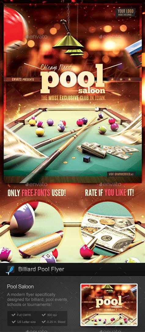 This Is A Flyer Template Specifically Designed For Pool Billiard Events