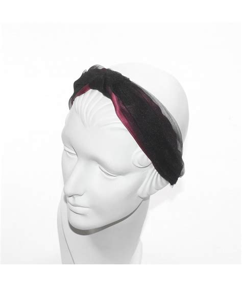 Jennifer Ouellette Wide Satin And Tulle Turban Headband