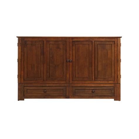 Loon Peak® Mccutchen Queen Solid Wood Storage Murphy Bed With Mattress