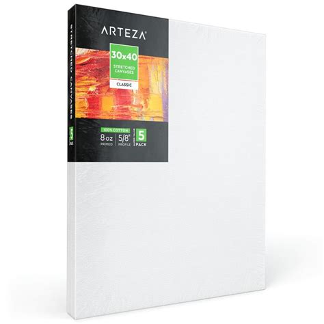 Stretched Canvas Classic 30 X 40 In Pack Of 5 Stretch Canvas