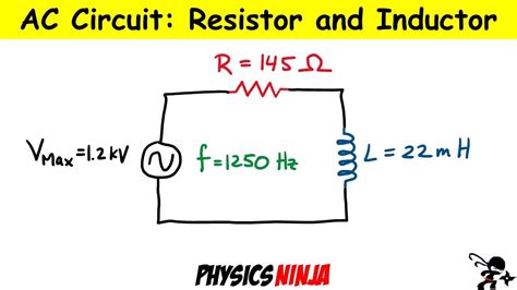 Ac Circuit Inductor And Resistor In Series Youtube