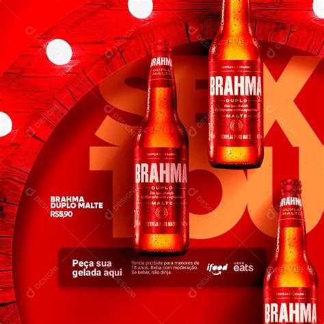 Brahma Duplo Malte Cervejaria Social Media PSD Editável zip em Cerveja Brahma