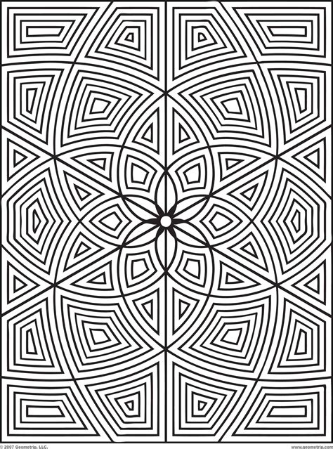 We have listed each page and you can download them by just clicking the link below them! Geometric design coloring pages to download and print for free