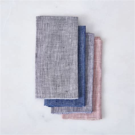 Linen Chambray Napkins Set Of 4 European Linens Linen Tablecloth