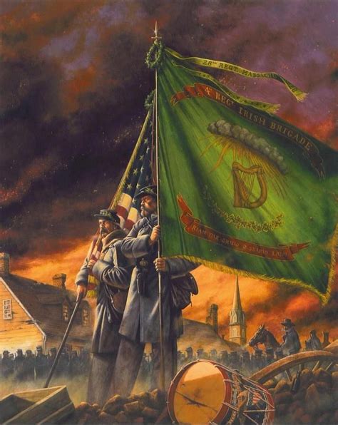 Irish Brigade Civil War Artwork Civil War Art Civil War Flags