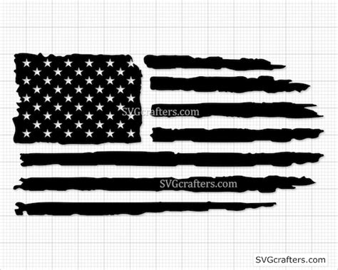 Distressed American Flag Svg American Distressed Flag Svg Etsy