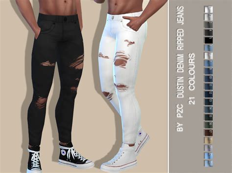 The Sims Resource Dustin Denim Ripped Jeans