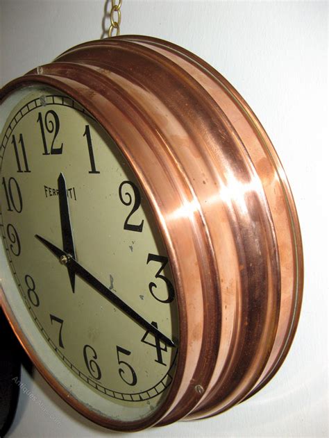Antiques Atlas Ferranti Copper Circular Wall Clock