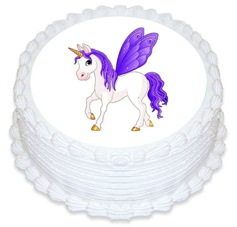 Fairy Unicorn Edible Cake Image Edible Image Cake Fairy Parties
