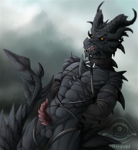 Rule 34 Alduin Anthro Bethesda Softworks Bondage Bound Dragon Male Male Only Muscular Penis